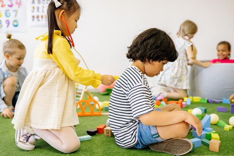 Children playing with toys.